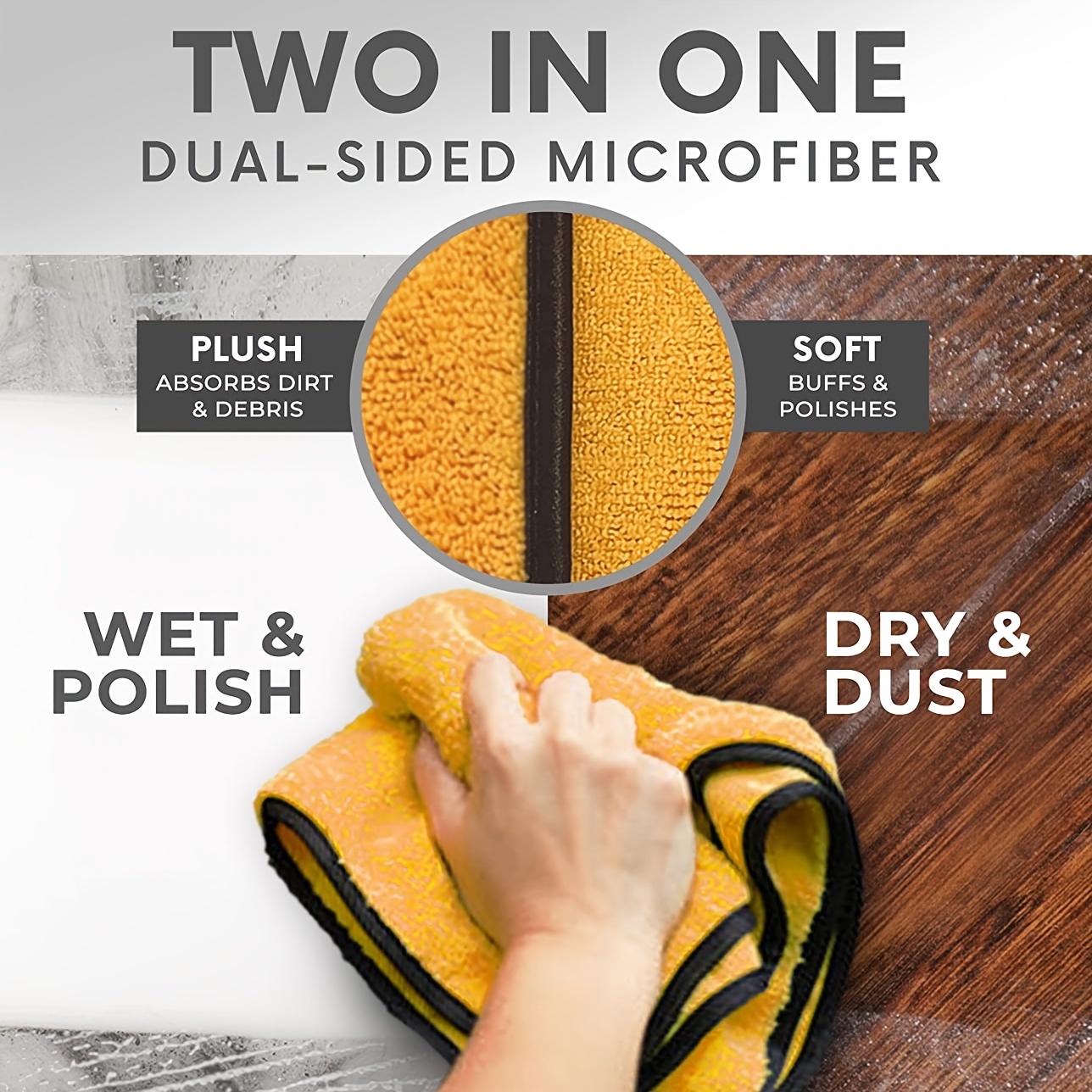 Double-sided Microfiber Soft Absorbent Towel Car Wash Pet Cleaning Towel  Cloth 