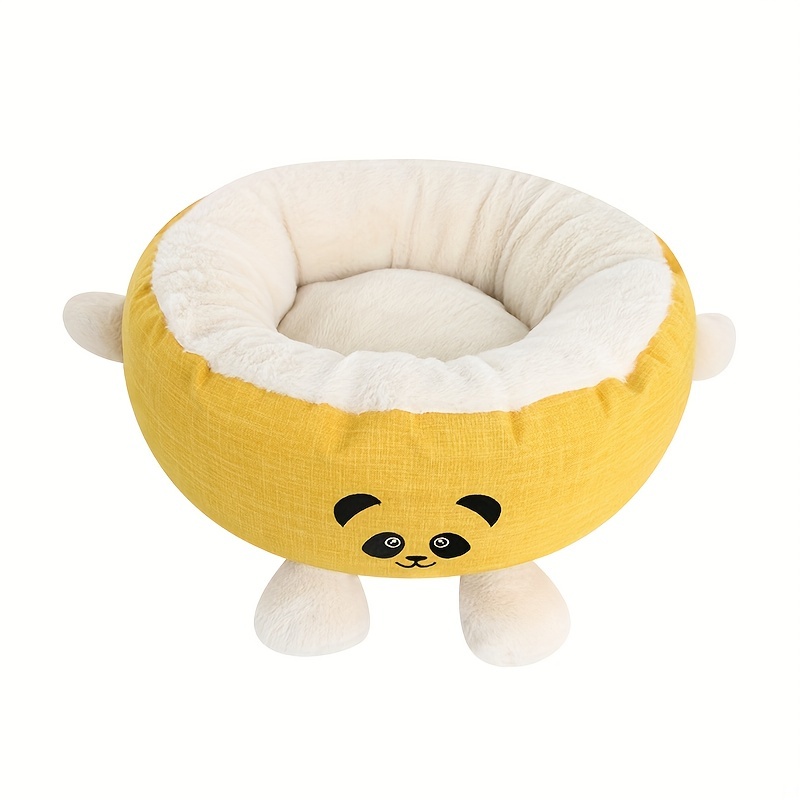 cute cartoon panda pattern dog kennel warm dog bed dog sofas details 1