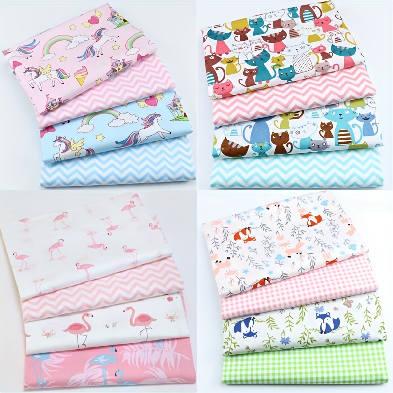 Cotton Cloth, Printed Fabric, 14Pcs Various Small Cloth Bags, For
