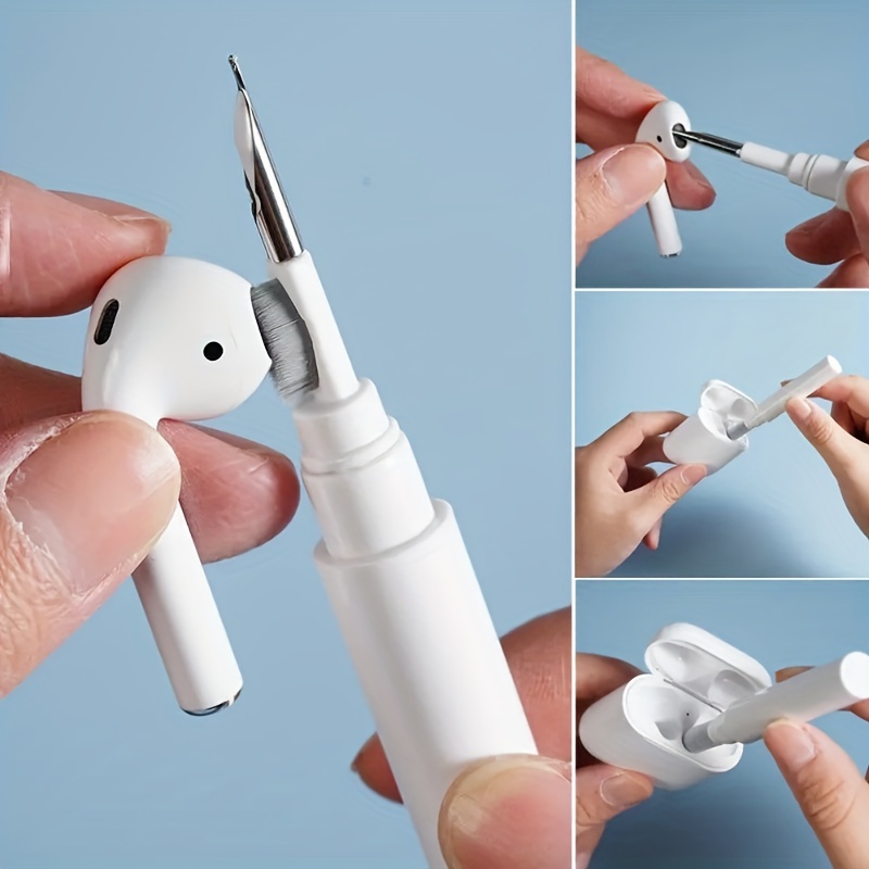 Kit limpiador para Airpods, pequeña herramienta de limpieza 5 en 1 para  auriculares Bluetooth, kit de limpieza multifunción con bolígrafo de  limpieza