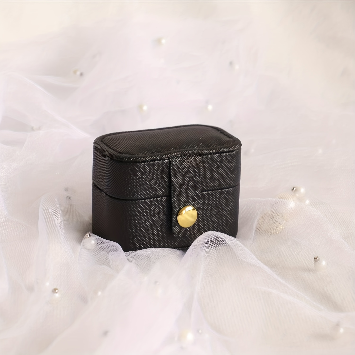 Mini Pink Ring Storage Box With Grids