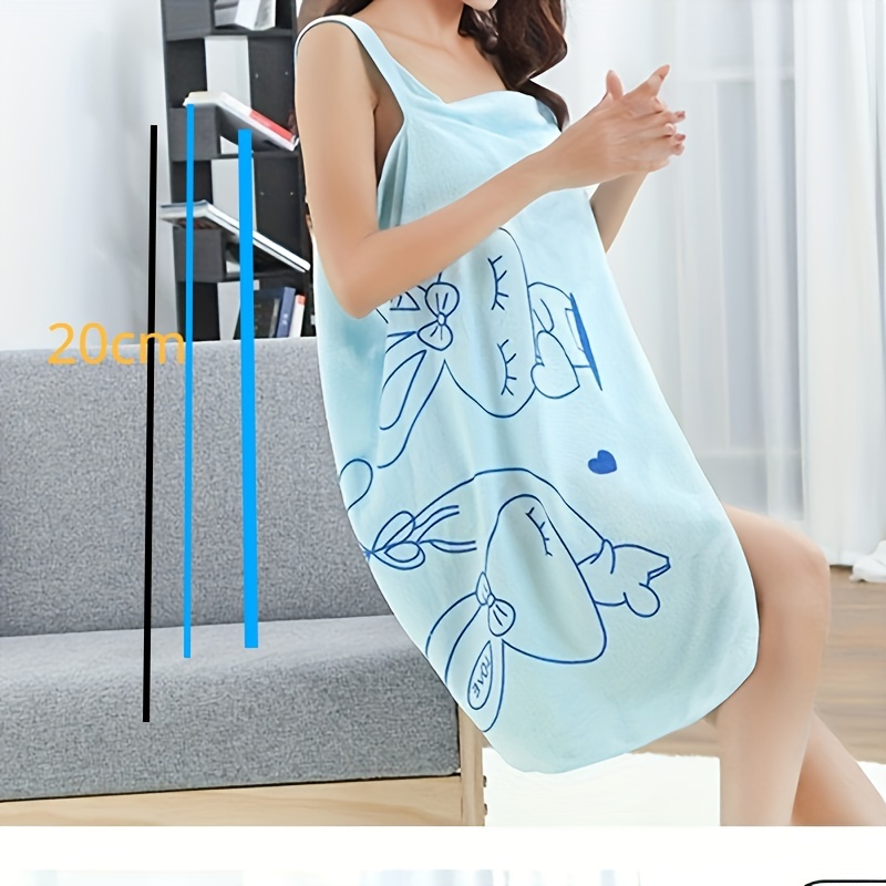 Women Bath Towel Wearable Towels Super Absorbent Solid Color Bath Sleep Wear