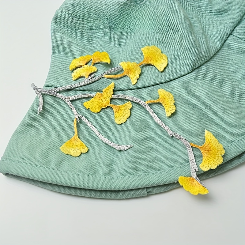 Ginkgo Embroidery Patches Can Be Ironed Or Sewn - Temu