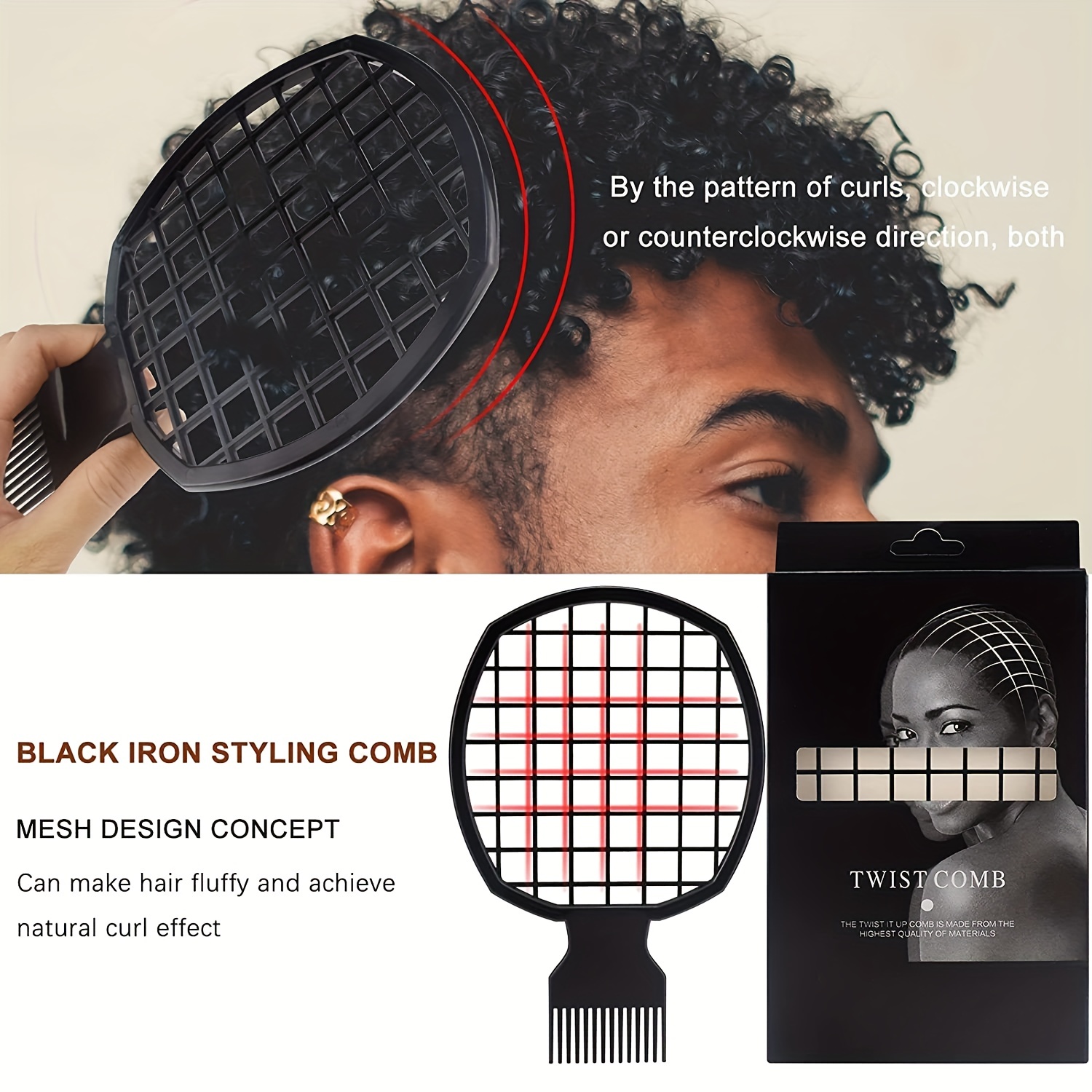 Sponge Brush for Hair,Curling Sponge for Black Men and Women,Hair Twist  Sponge for Dreadlock and Afro Hair 