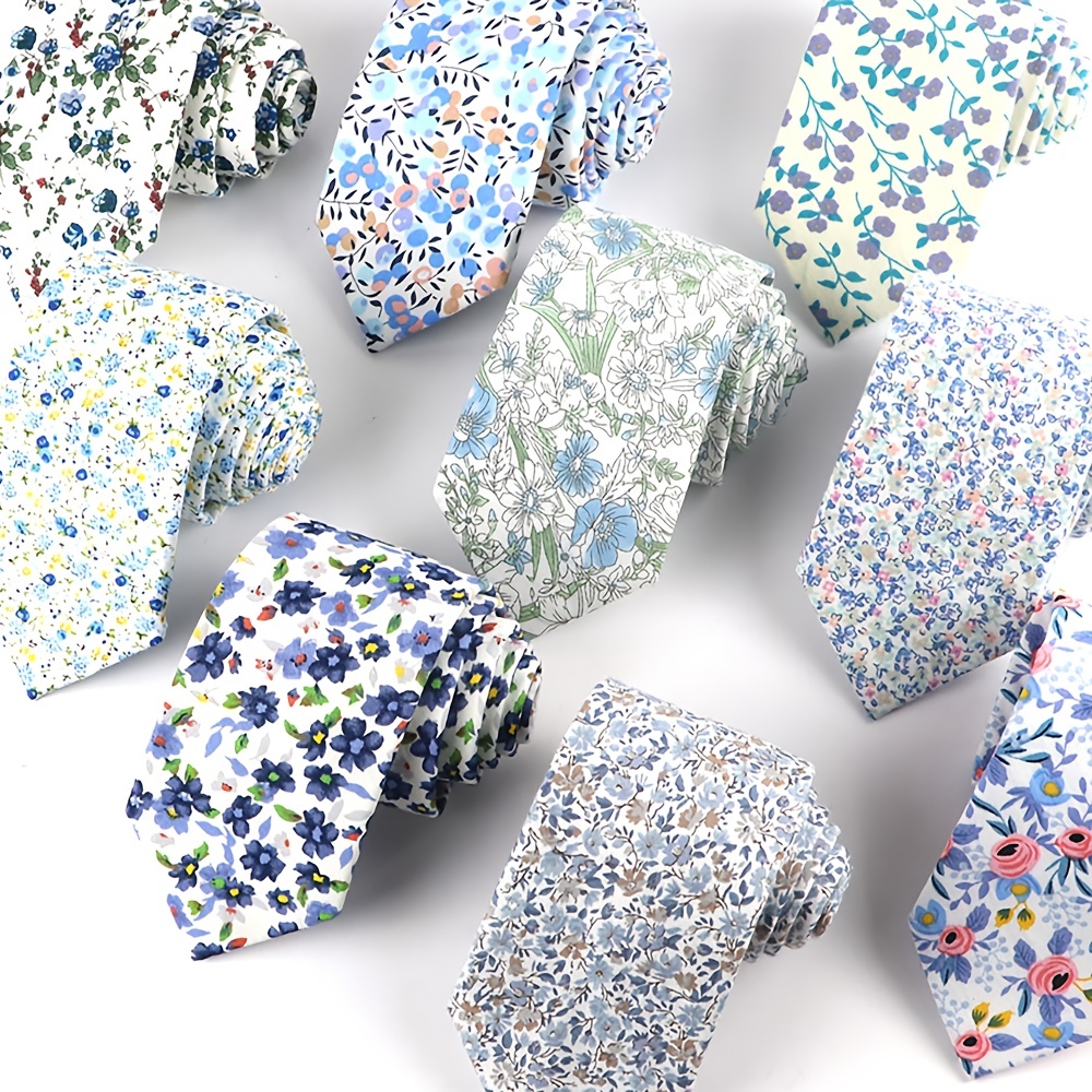 

1pc Flower Cotton Tie Men's Wedding Tie