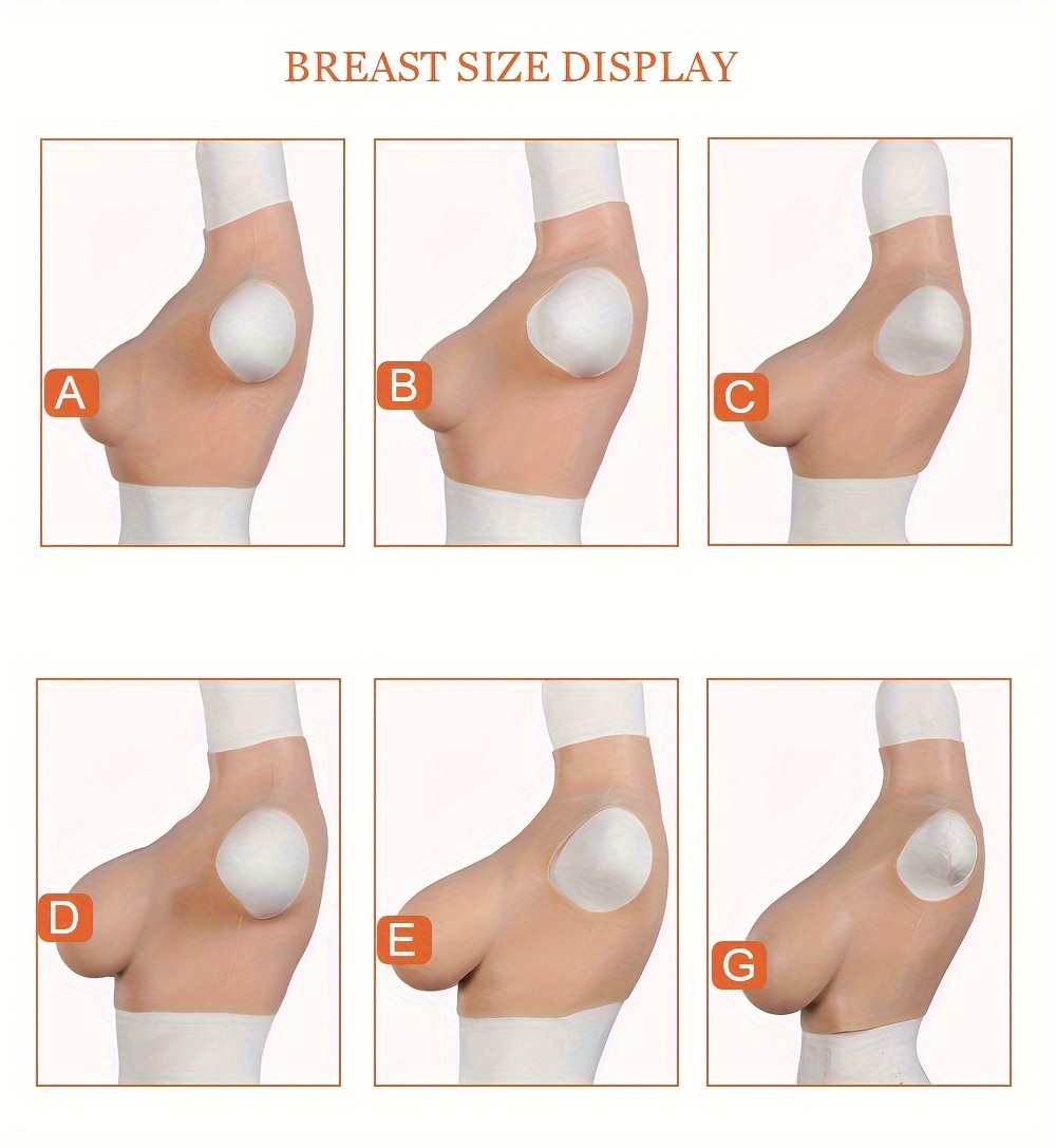 Silicone Breasts, Cotton Filled F-Cup Artificial Breasts