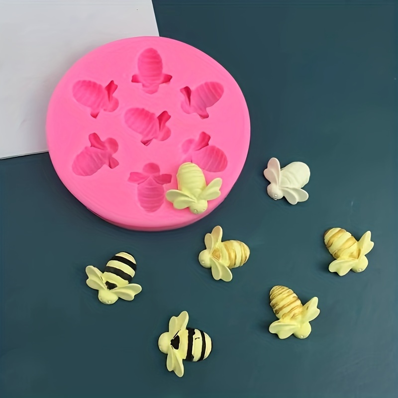 1pc Bee & Crown Shaped Silicone Mold For Fondant Cake Decorating