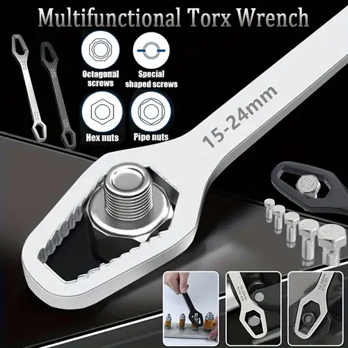 1pc 3 24mm new multi functional double head wrench household tools universal self tightening adjustable special shaped wrench portable hand tools