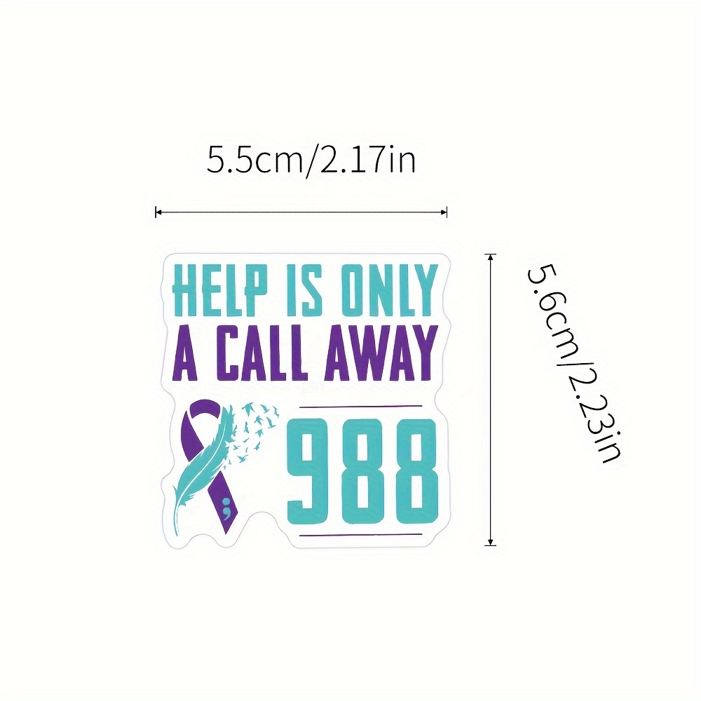 Suicide Awareness Stickers Pack Teal Purple Ribbon Suicide - Temu Canada