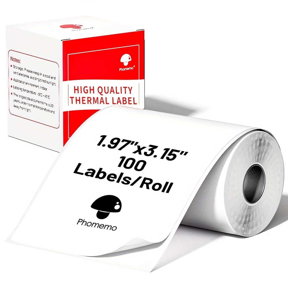 Phomemo M110 Transparence Étiquettes auto-adhésives Papier pour Phomemo  M110 / m200 Imprimante d'étiquettes Autocollant thermique Rouleau de papier  imprimable
