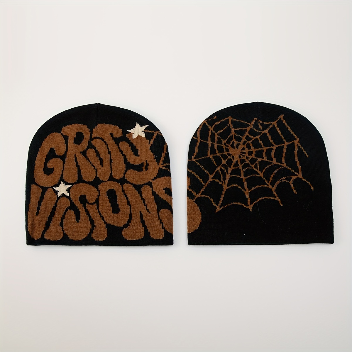 帽子 future archive / spider motif beanie Arcimatto Y2k Spider Beanie Hat Wool Acrylic Knit Skull Cap