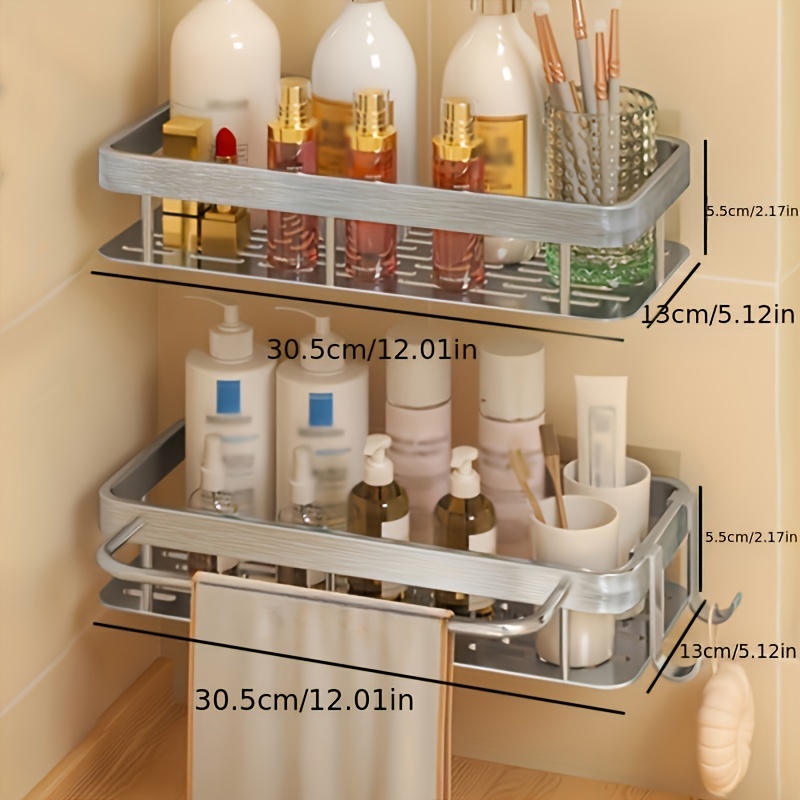 Shower Rack Shelf Bathroom Storage Caddy Organiser Basket Suction Shelf  Tidy