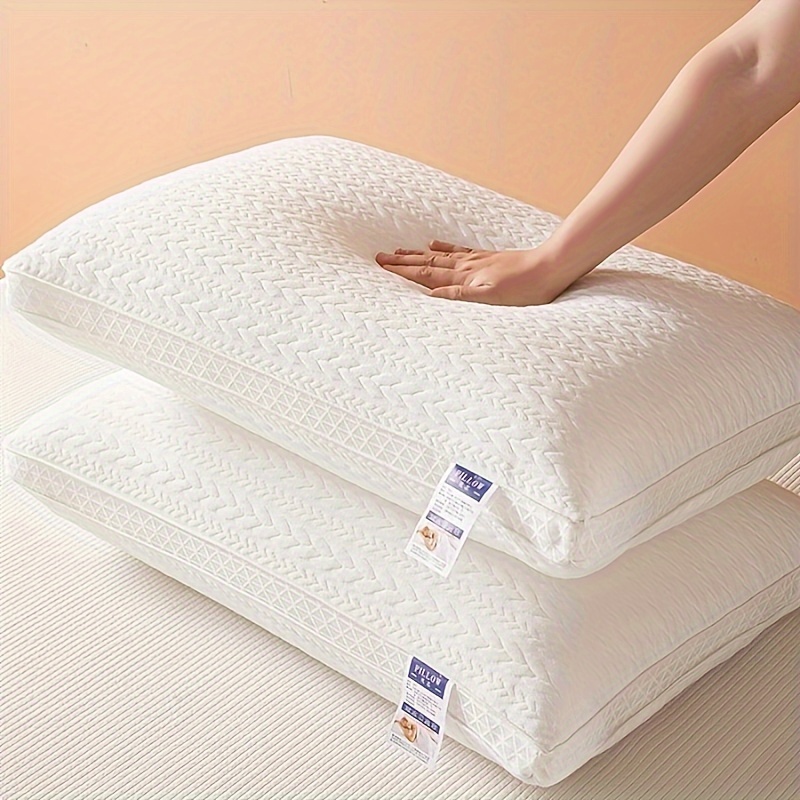 Comfortable Supportive Bed Pillow Net Edge Wheat Ear Grid - Temu Canada