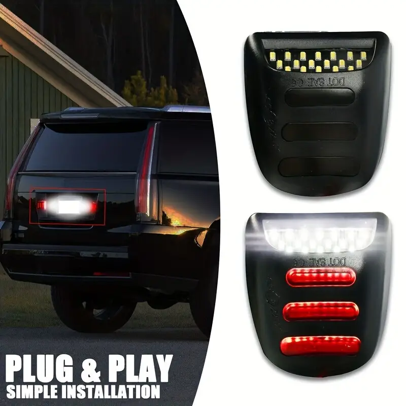 2pcs For Chevy For Silverado Avalanche 99-13 For Tahoe GMC Yukon XL LED  License Plate Light