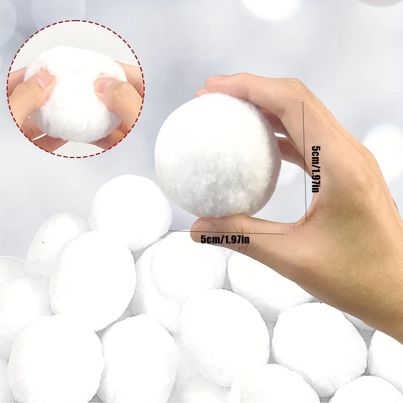 Fake Snowballs Snow Toy Balls Artificial Indoor - Temu