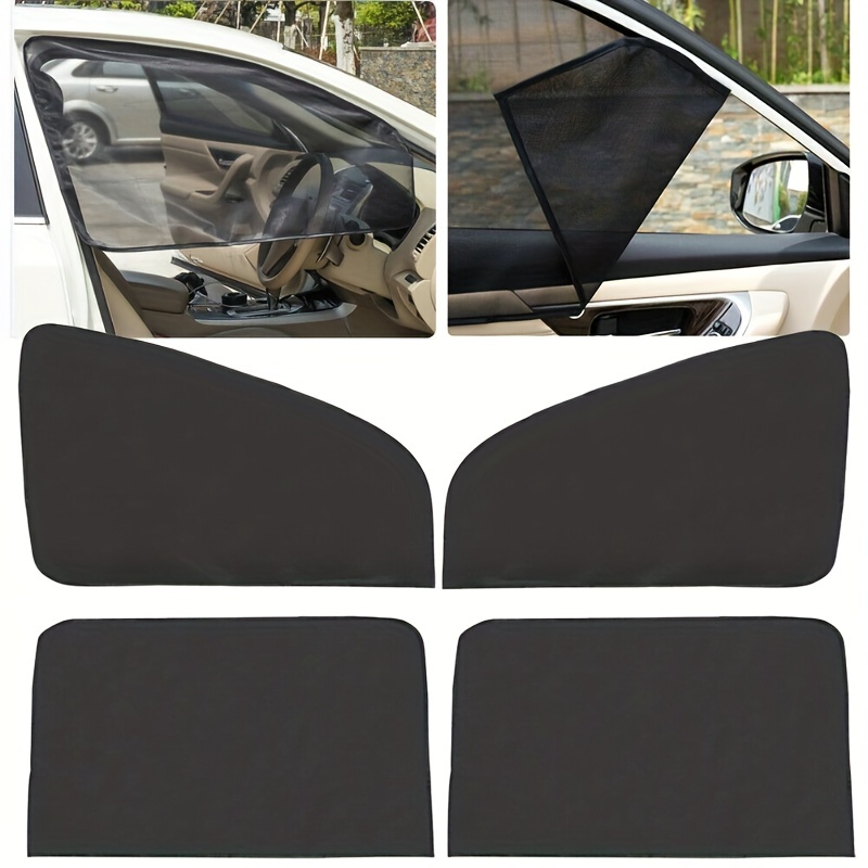 4 Stück Magnetische Autofenster-Sonnenschutz-Abdeckung, Netzschild
