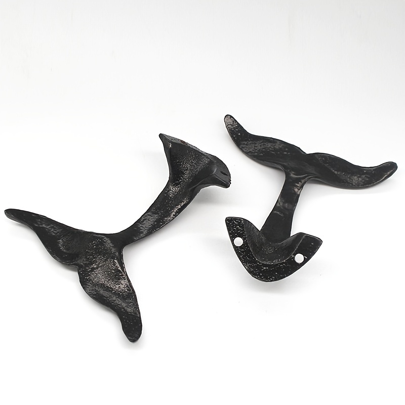 Iron Whale Tail Hooks Clothes Hook Door Towel Hanger Whale - Temu South  Africa