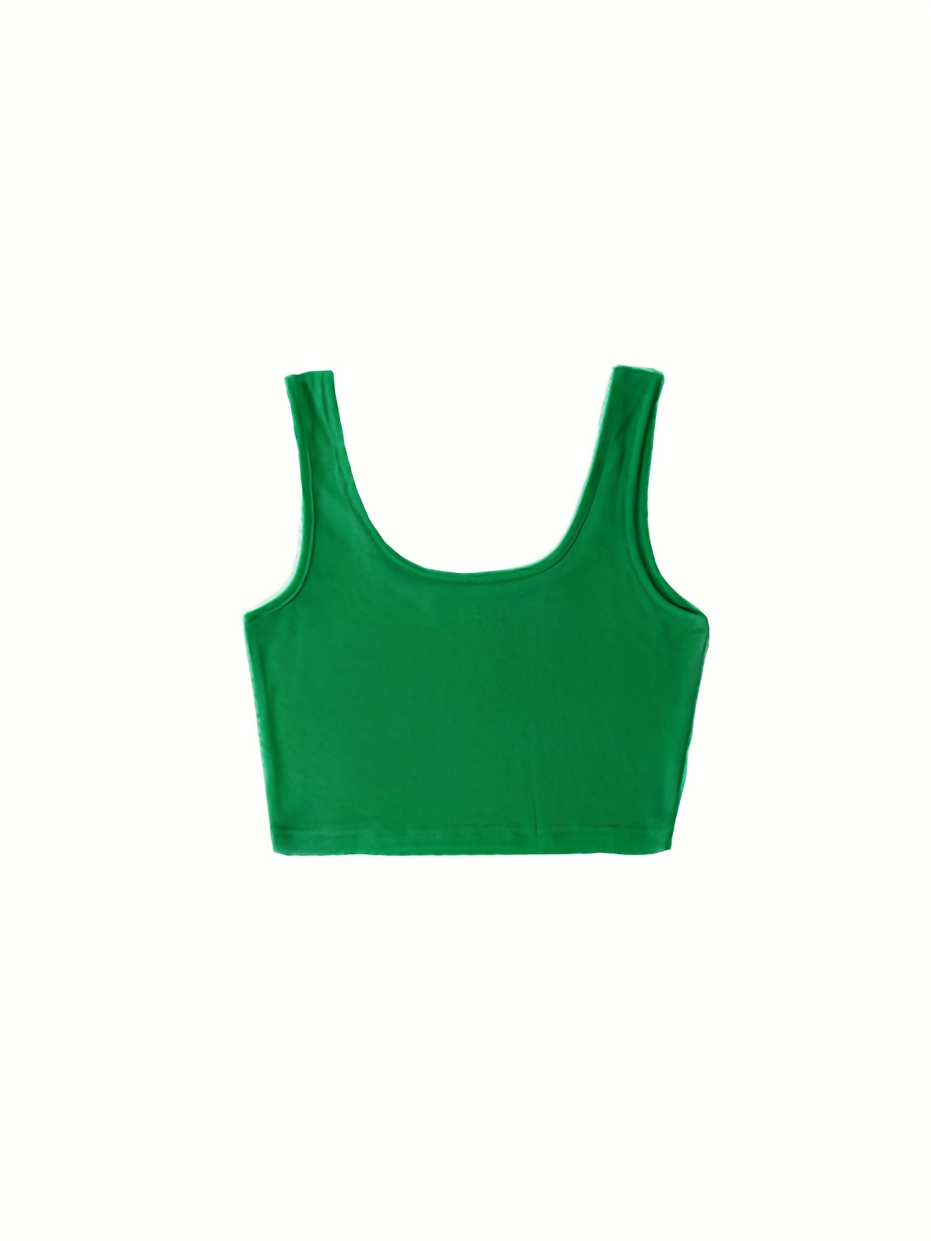 2-pack ribbed bra tops - Khaki green/White - Ladies