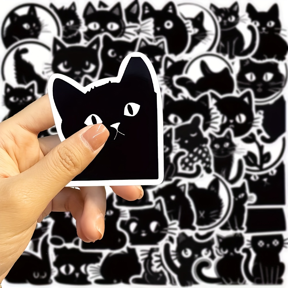 150pcs Cute Black Cat Stickers, Cute Stickers, Black Cat Sticker