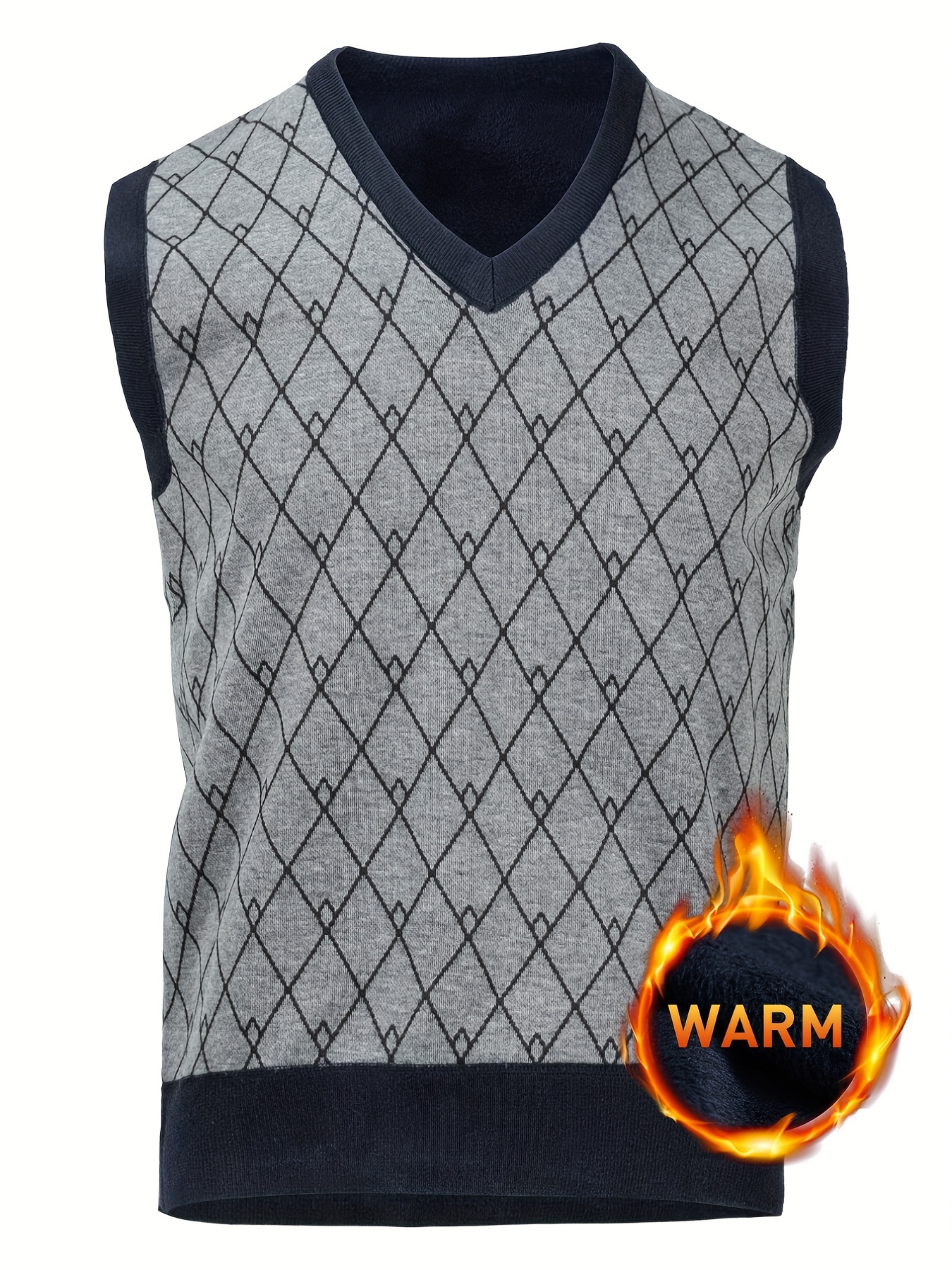 Argyle Sweater For Men - Temu