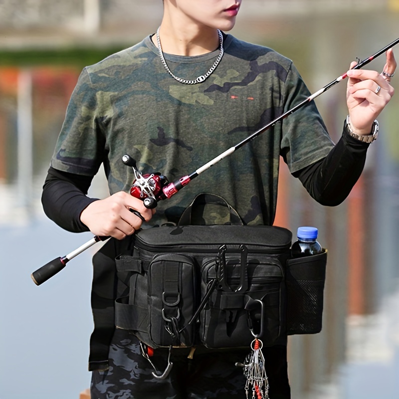 Sling Fishing Tackle Bag, Outdoor Fishing Storage Pack, Water