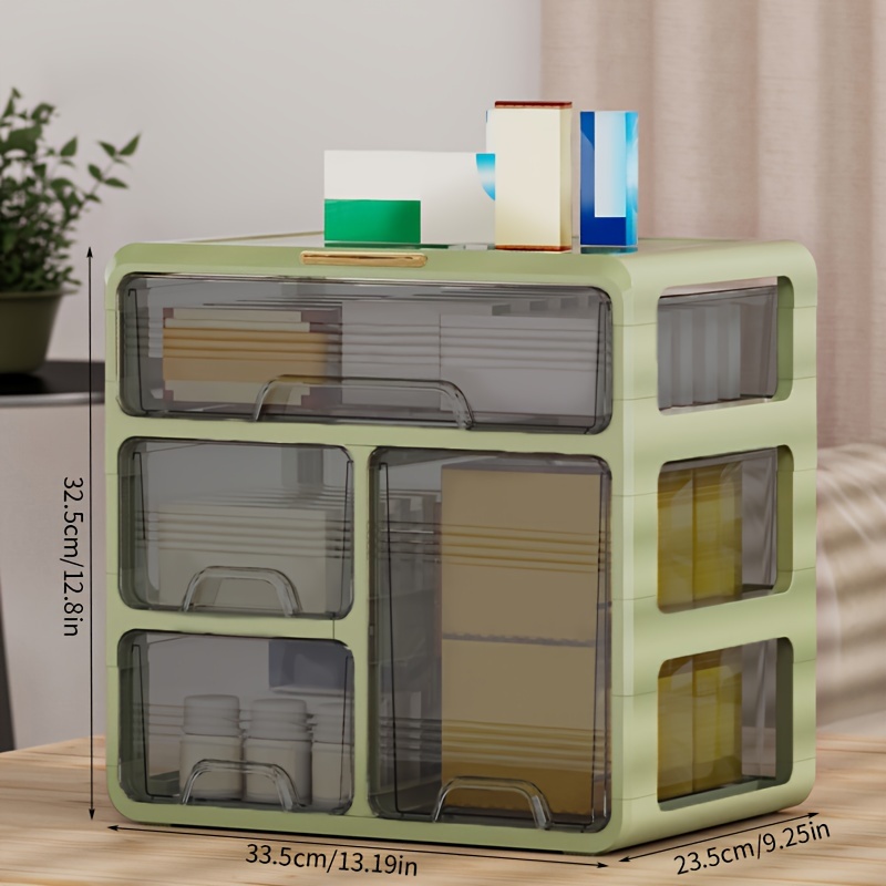 Medicine Storage Drawer Box With 3/4/layers, Portable Large Capacity Medicine  Storage Box With Dust Proof Cover, Household Storage Organizer For Bedroom,  Office, Desk - Temu United Arab Emirates