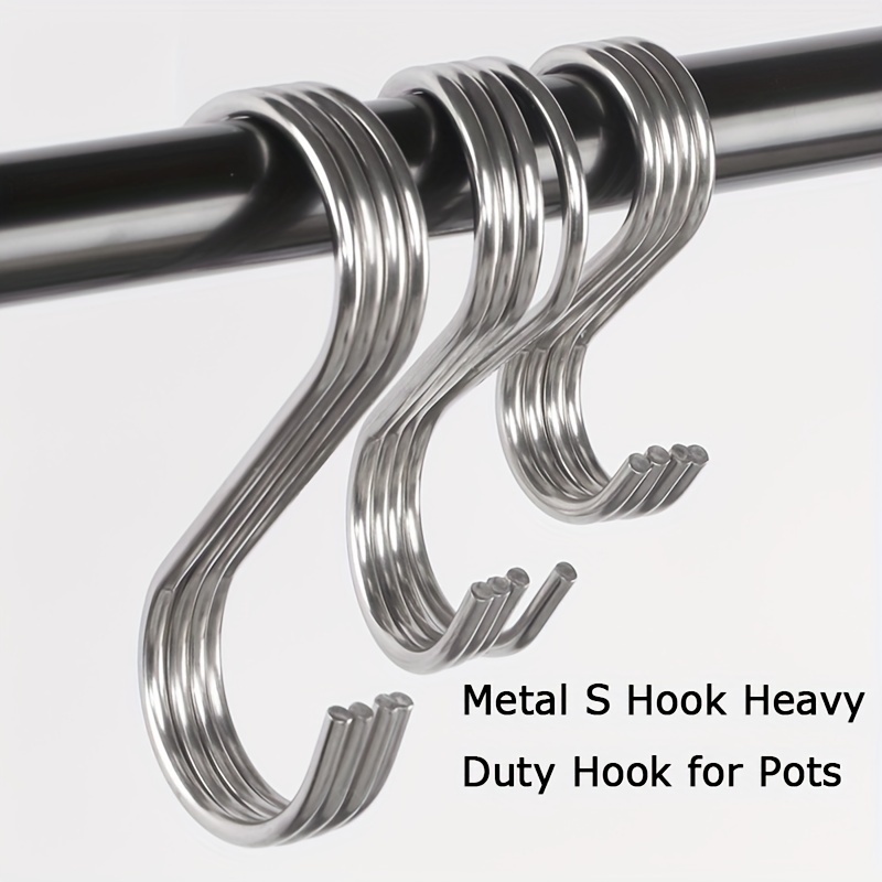 Stainless Steel S Hook Metal S Hook Heavy Duty Hook Pots - Temu