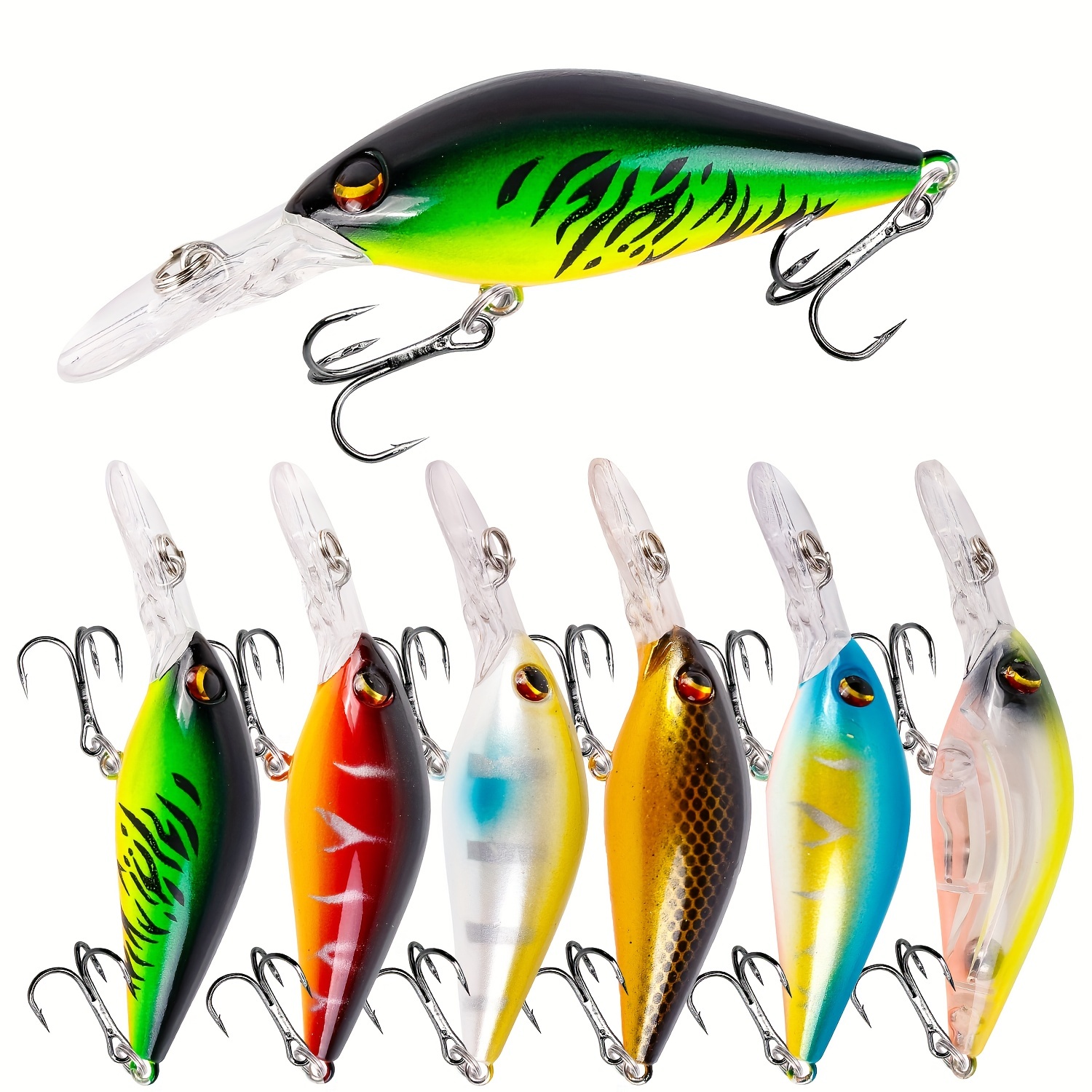 Outdoor Fishing Luring Fish to The Hook Fish Hooks 1Pcs 4.5cm 3.5g Feather  Bee Fishing Lure Crankbait Freshwater Pesca Artificial Insect Bait Wobbler