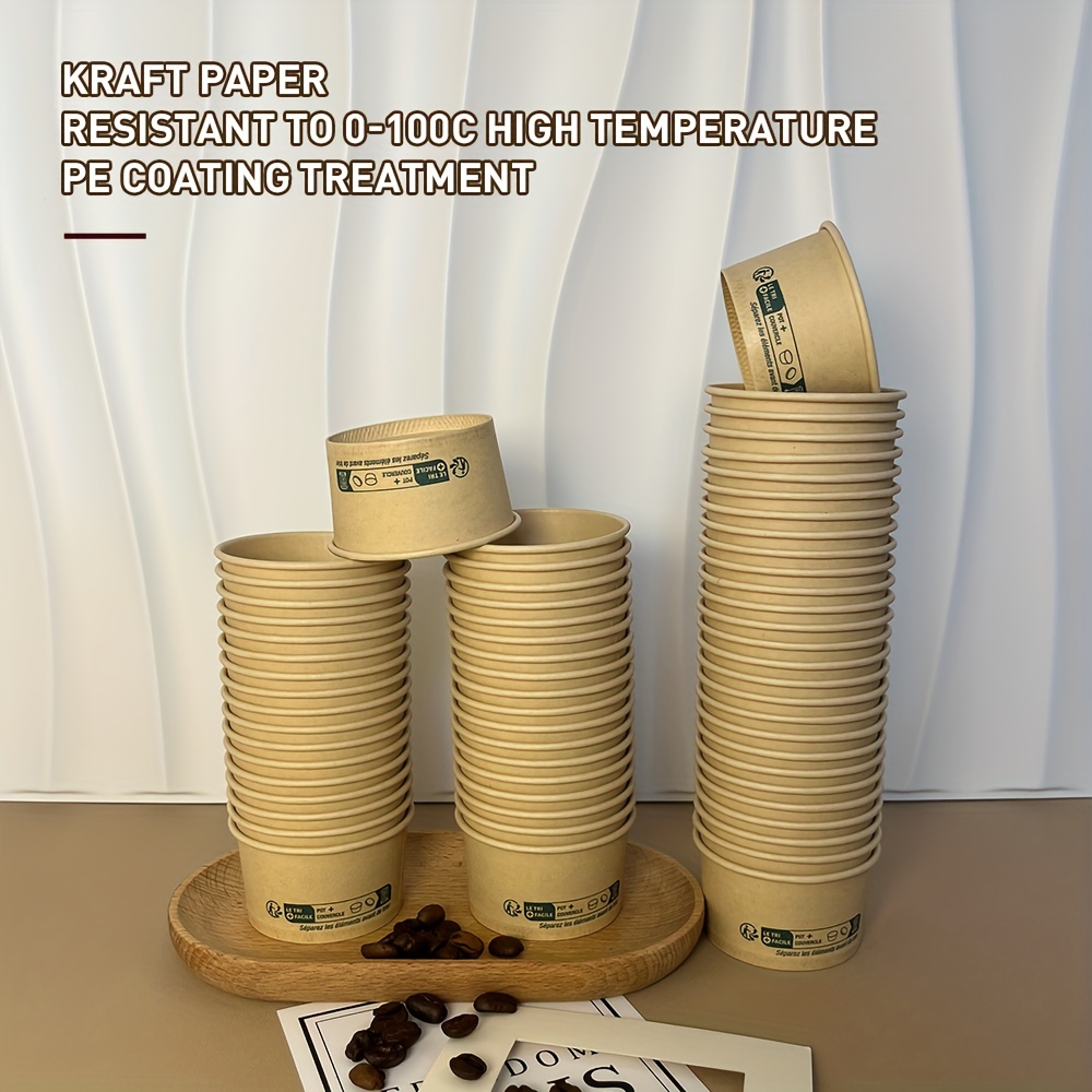 Disposable Kraft Paper Bowls With Lids Paper Takeaway Bowls - Temu