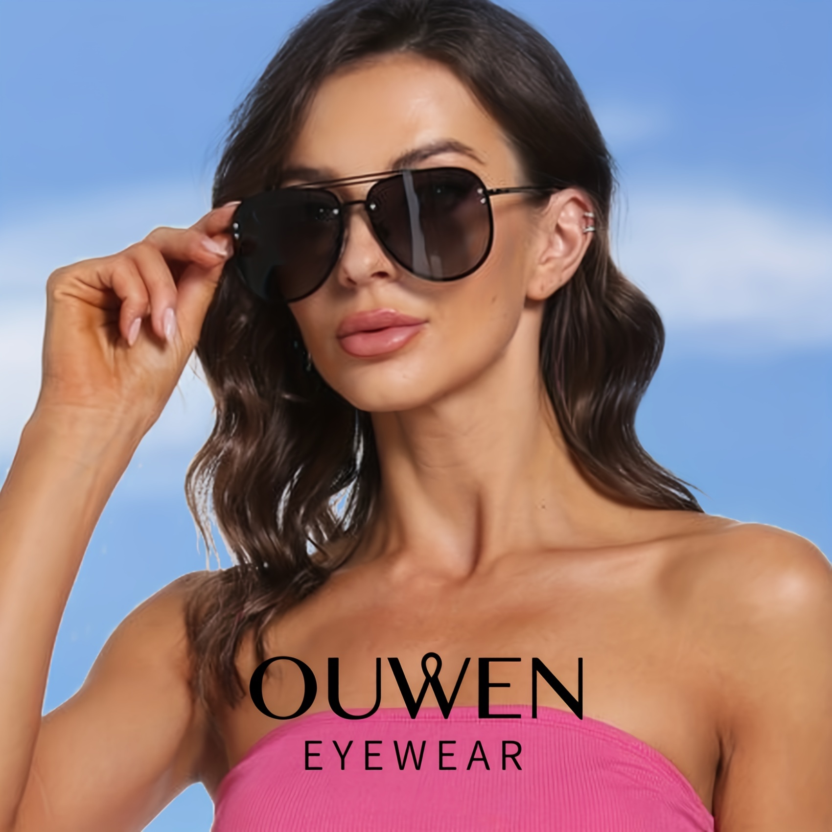 Ouwen Gafas Sol Polarizadas Gran Tamaño Hombre Mujer Gafas - Temu