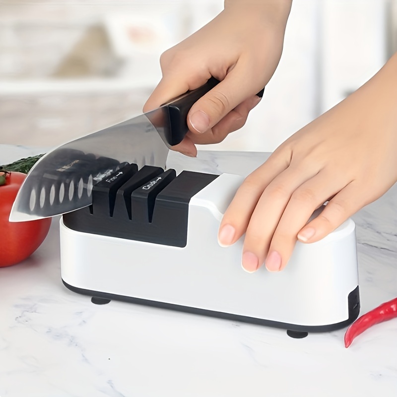 Electric Knife Sharpener, with USB Multifunctional Fast and Automatic  Electric Knife and Scissor Sharpeners for Family Kitchen & Restaurant  Kitchen 