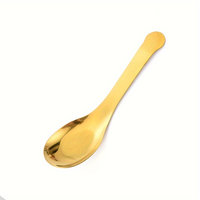 1pc Gold Stainless Steel Long Soup Spoon Cooking Utensils Pink