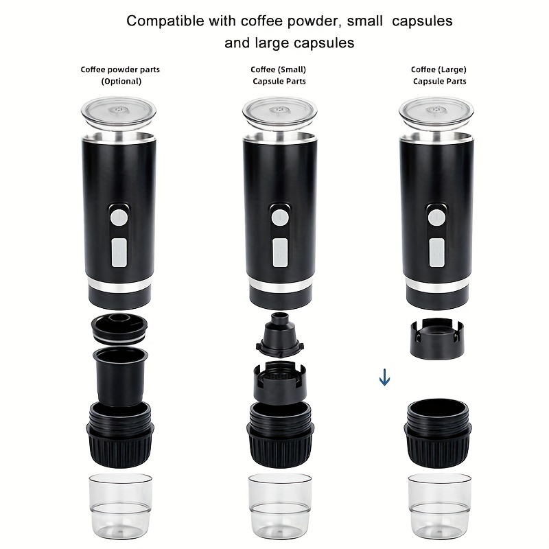 Portable Capsule Coffee Maker: Black Abs Body Fully - Temu