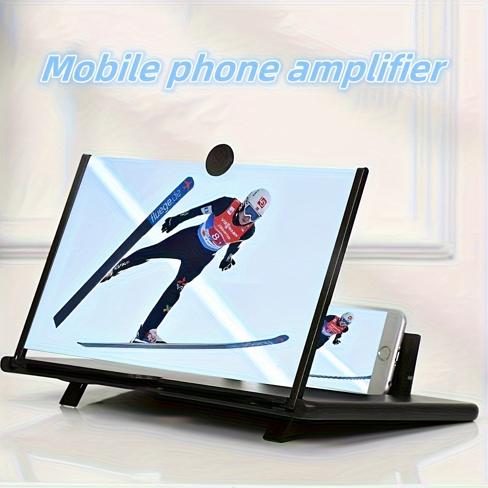 Ampliador de pantalla 3D de 10/12 pulgadas para teléfono móvil,  amplificador de vídeo, soporte, lupa para ver TV