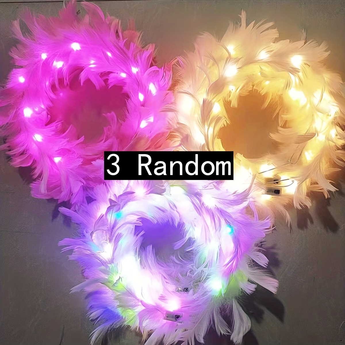 6pcs Led Colorati Ghirlanda Piume Set Copricapo Decorazione - Temu Italy