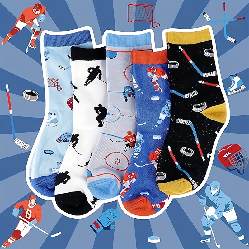 Unisex Novelty Hockey Socks for Kids, Children Ball Sports Socks