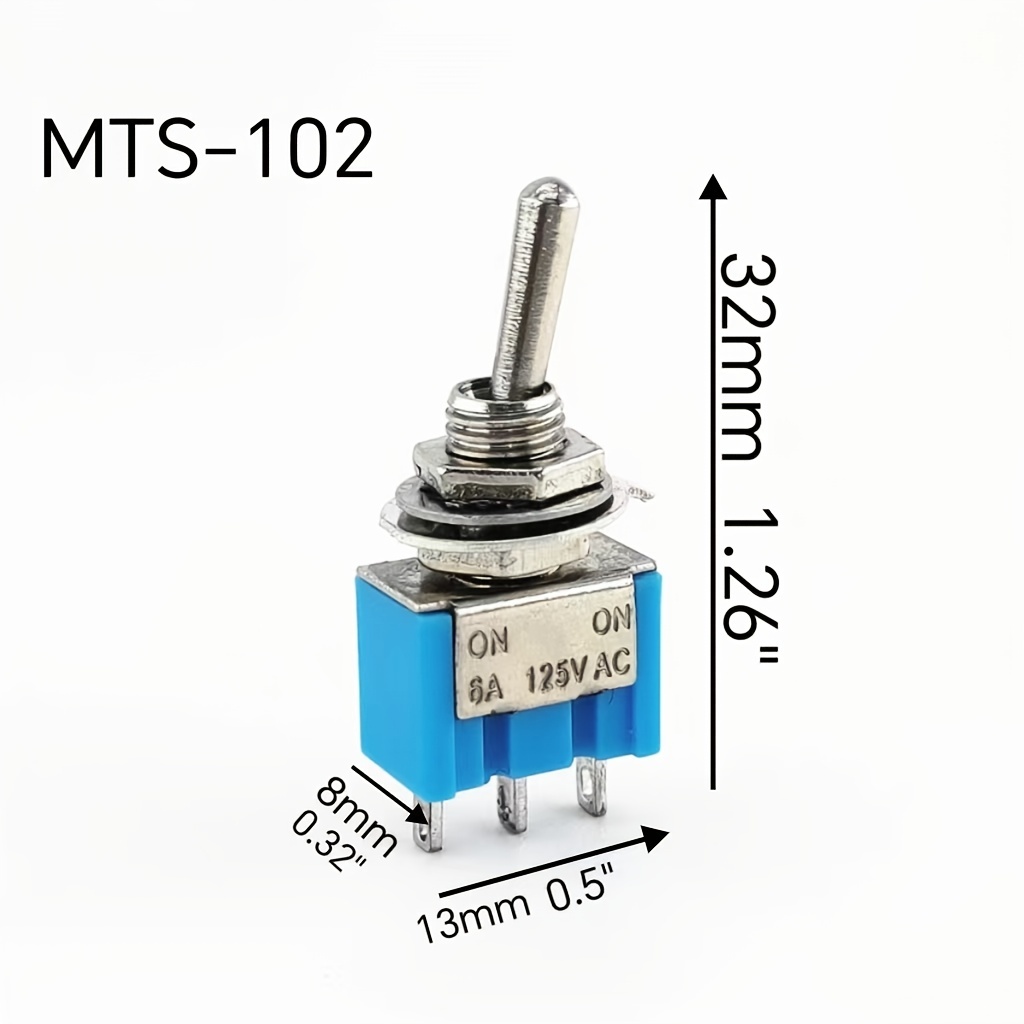 Mini Interruptor de Palanca 3 Posiciones ON OFF ON Modelo MTS-103