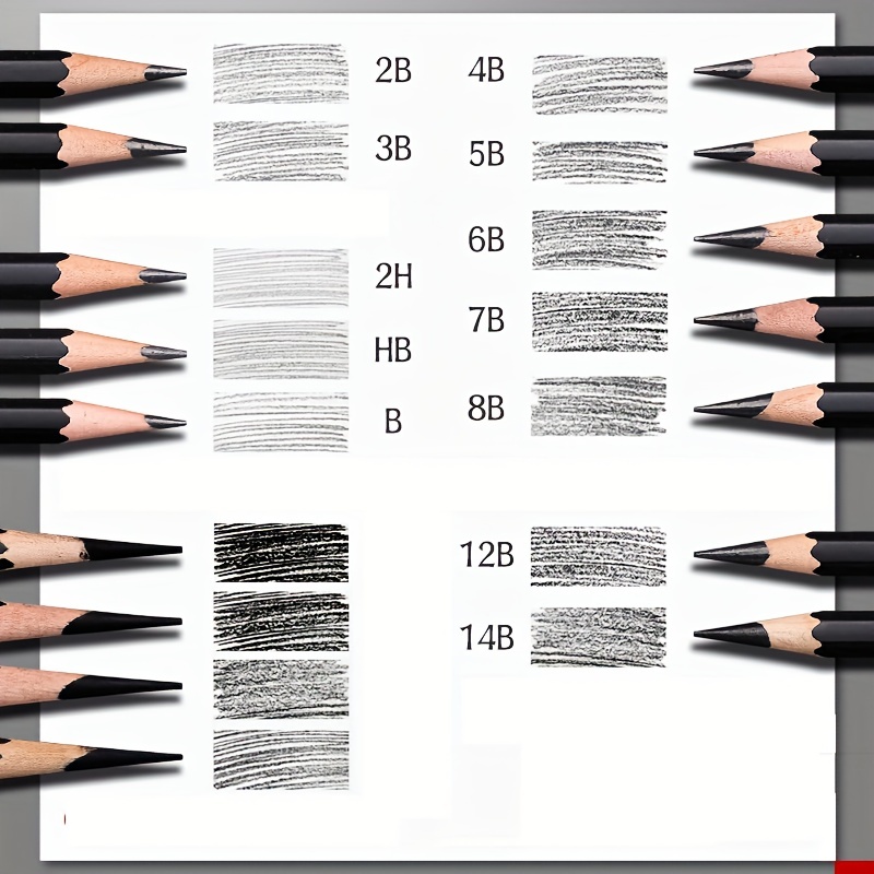 H&B 96pcs Professional Sketch Drawing Pencils Set With Charcoal