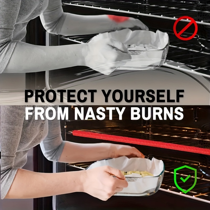 Paquete de 2 forros para horno con 3 protectores de rejilla para horno,  mantén tu horno limpio y tus manos a salvo de quemaduras con protectores de