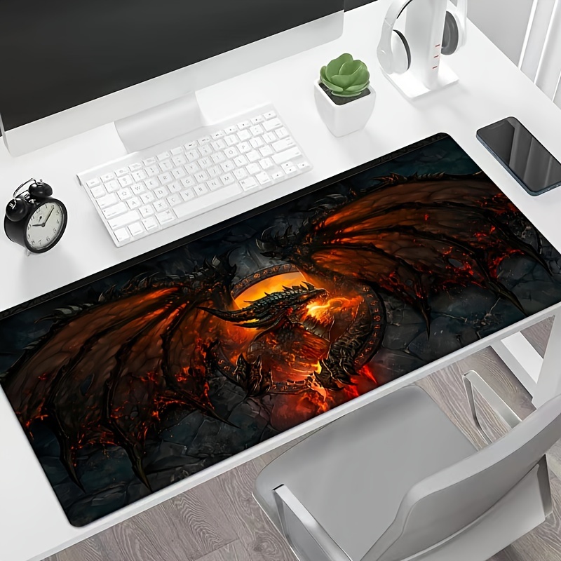 

Anime Dragon Pattern Large Size Mouse Pad, Desktop Pad, Mouse Pad For Learning/gaming, Office Keyboard Pad, Non-slip Rubber Pad