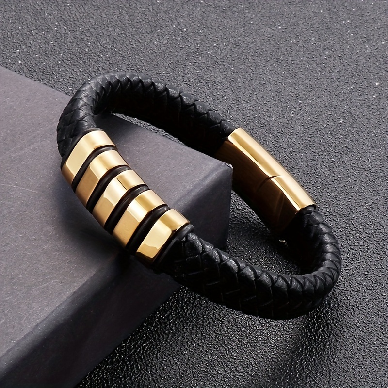 

Men Trendy Cuff Bracelet With Magnetic Buckle Jewelry Gift Wrist Accessories