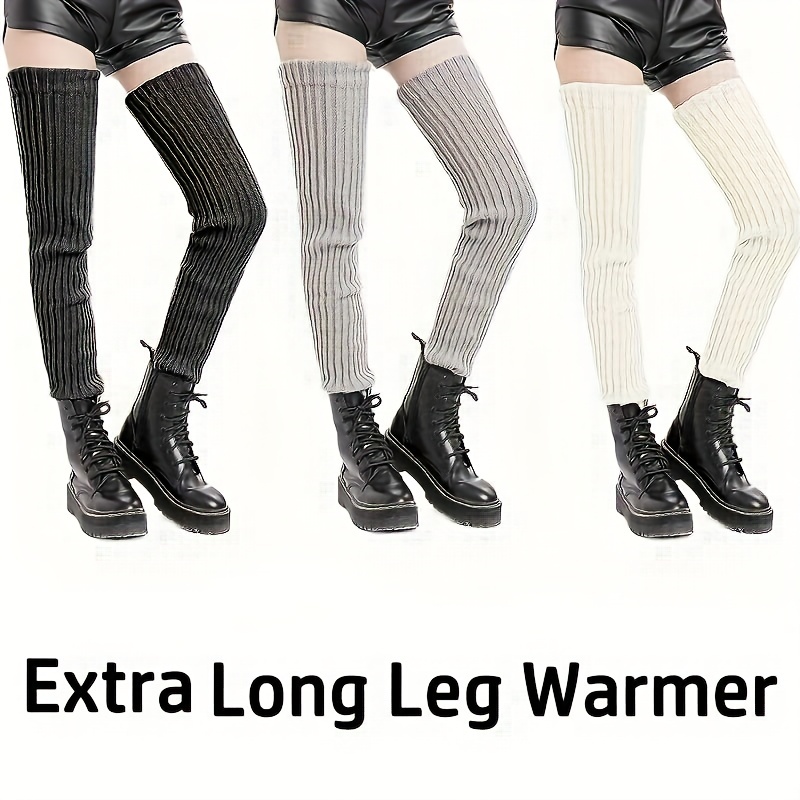 

1 Pair Comfortable Extra Large Knitted Leg Warmer Boot Socks, Moisture Wicking High Elastic Socks Sleeves