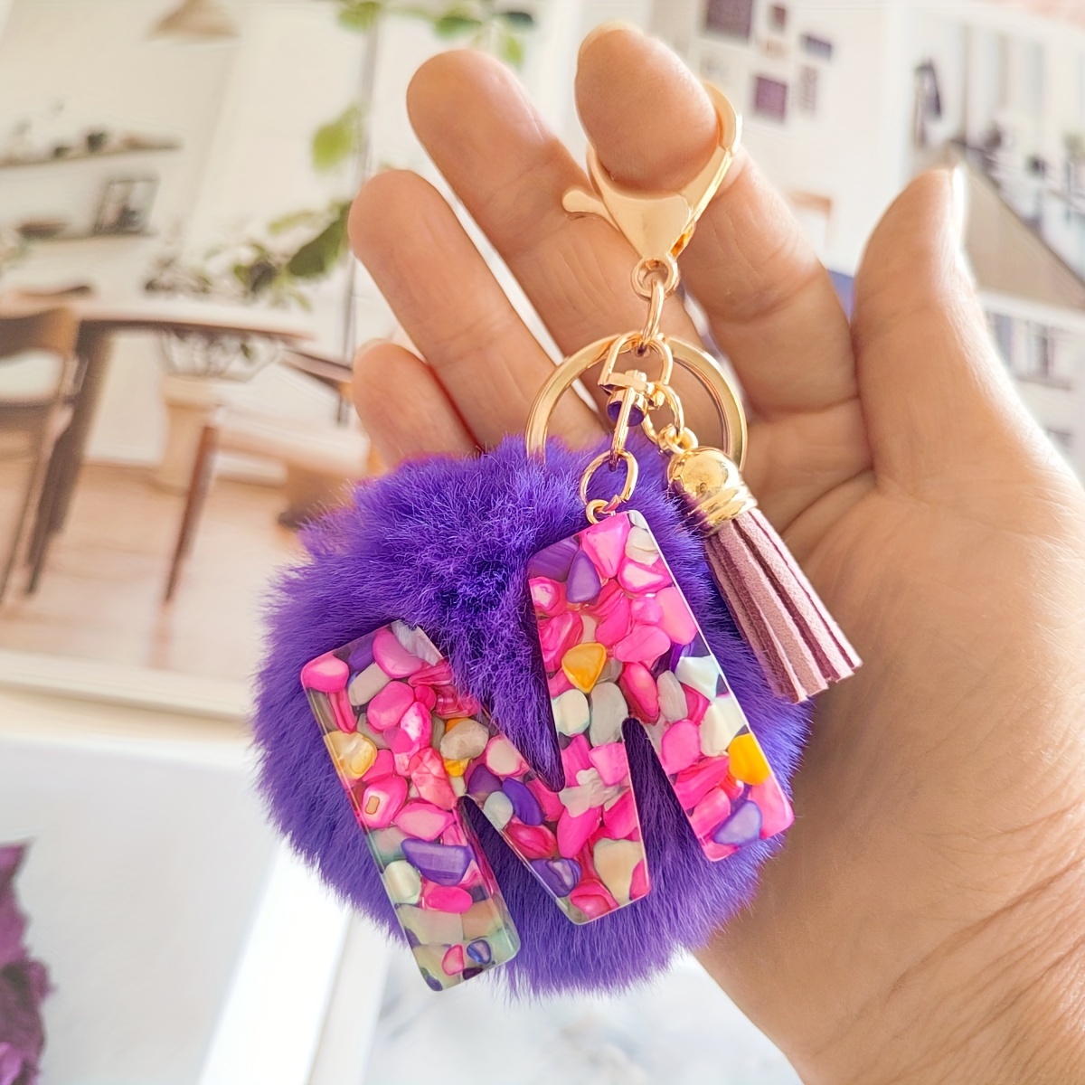 ZPB Sorority Puff Ball Keychain - d3 Creative Concepts, LLC