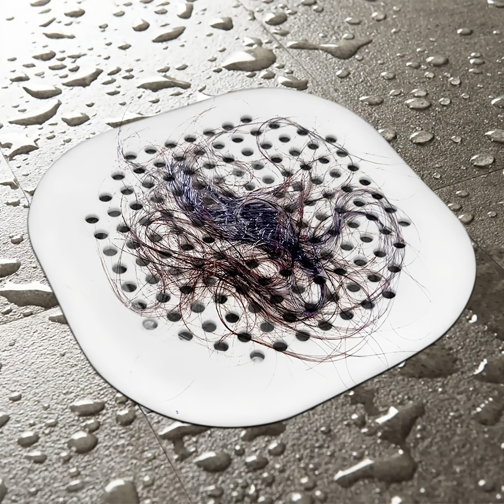Drain Hair Catcher, Square Drain Cover for Shower, Easy to Install