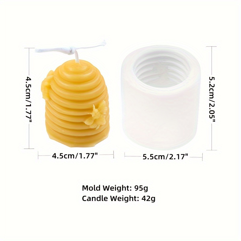  Wax Melt Molds Silicone,Hexagon and Square Silicone Wax Melt  Mold with Hole for Wickless Wax Melt Candles