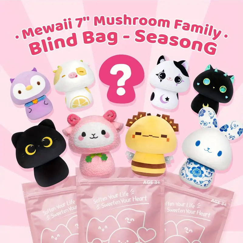 Blind Bag season G Mushroom Plush Toy Soft Stuffed - Temu