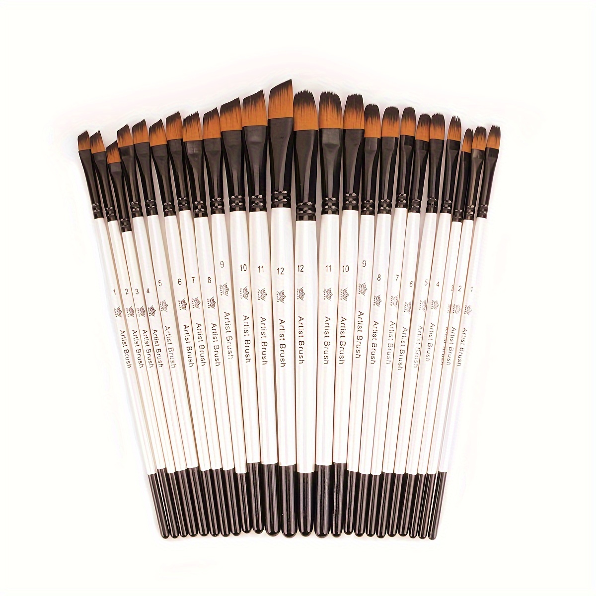 

12pcs/set Professional Nylon Hair Wooden Handle Watercolor Paint Brush Pen Set Learning Diy Oil Acrylic Painting, Art Paint Brushes Supplies Christmas, Thanksgiving Gift