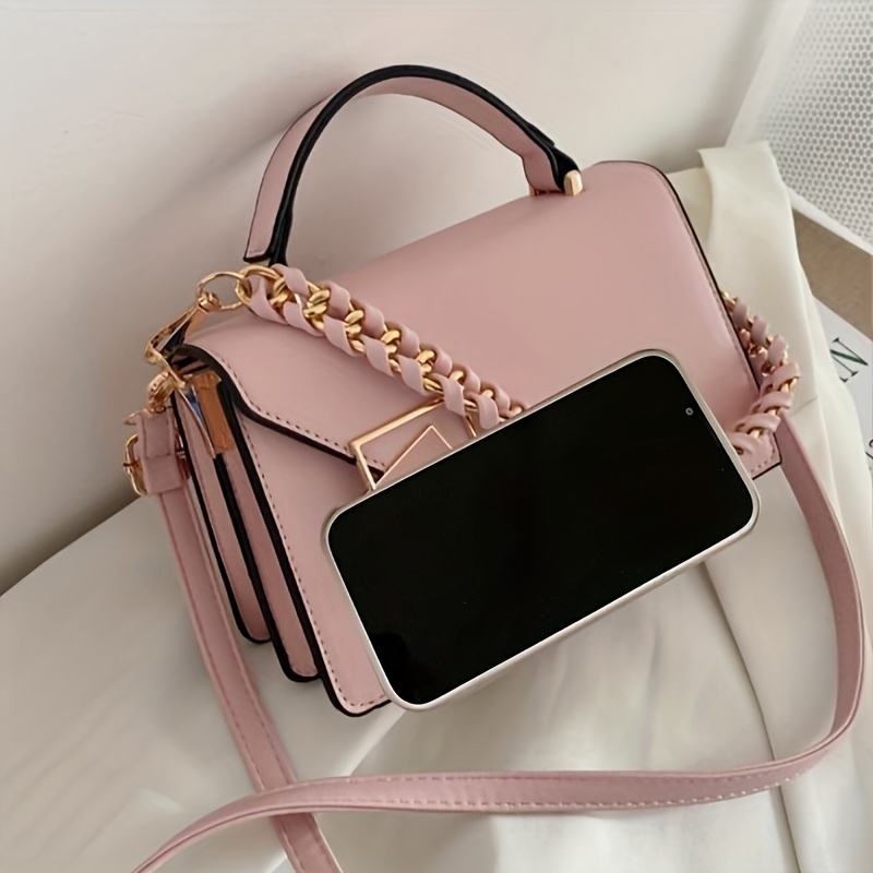 Mini Handbag Shoulder Crossbody Bag Small Purses for Women(Pink)