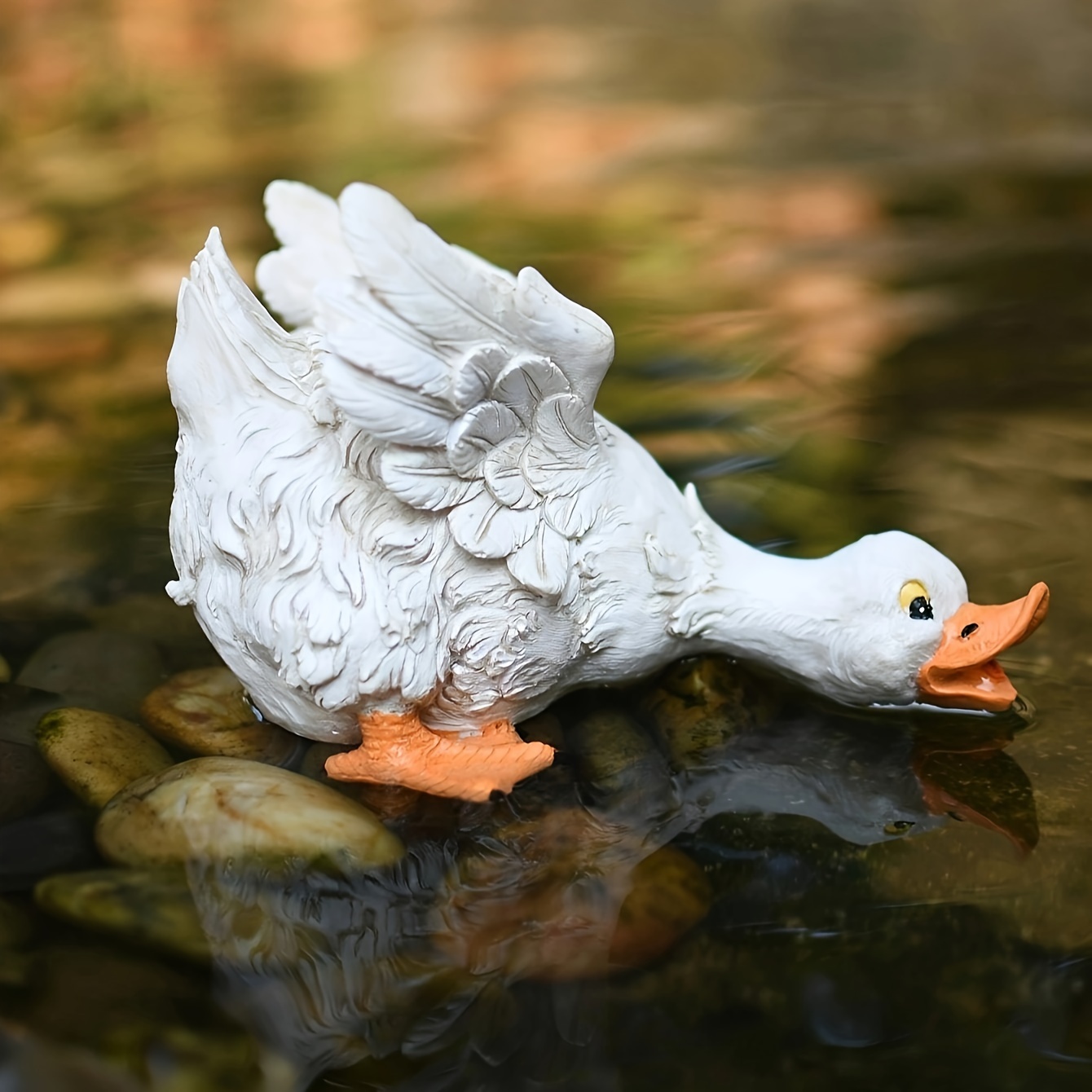 Set Of 3 3D Duck Animal Statue, Simulation Duck Outdoor Garden Resin  Crafts, Water Pool Fish Pond Art Ornaments, Landscaping DIY Garden  Sculptures, Fo