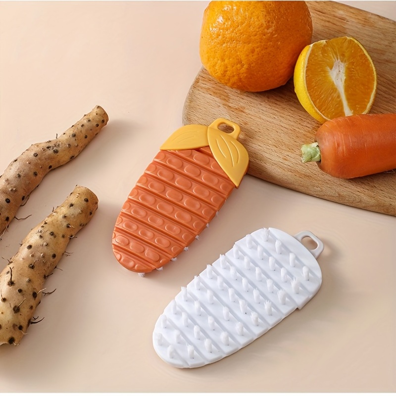1pc Carrot Shaped Vegetable Cleaning Brush, Multifunctional